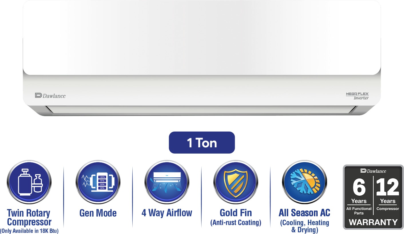 Dawlance Mega Flex 1 Ton Inverter Split AC